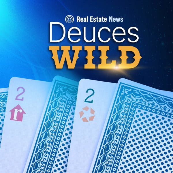 "Deuces Wild" and playing cards with the Realtor.com and CoStar logos