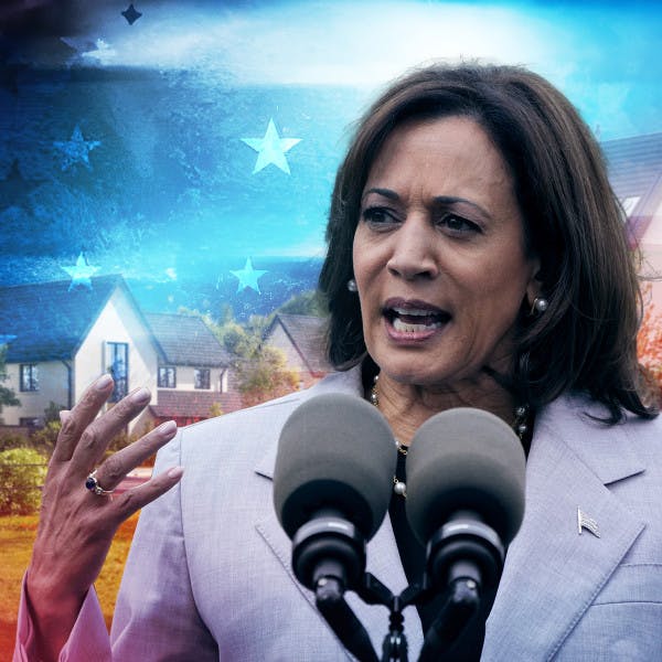 Kamala Harris speaks at an event