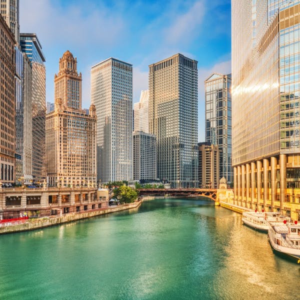 Downtown Chicago and the Chicago River