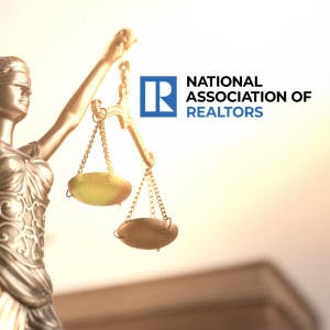 National Association of Realtors logo and scales of justice