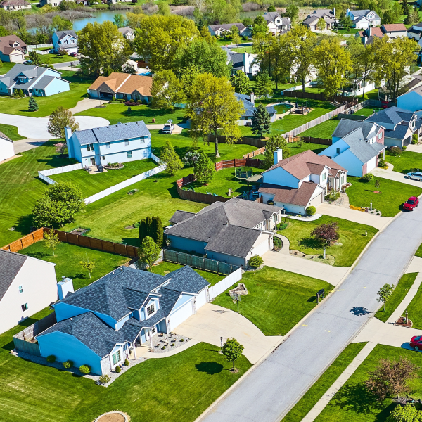 houses on sunny day